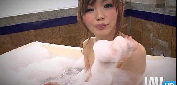  Gorgeous Megu Kamijyou takes a relaxing bath which turns into a fingering sessio
